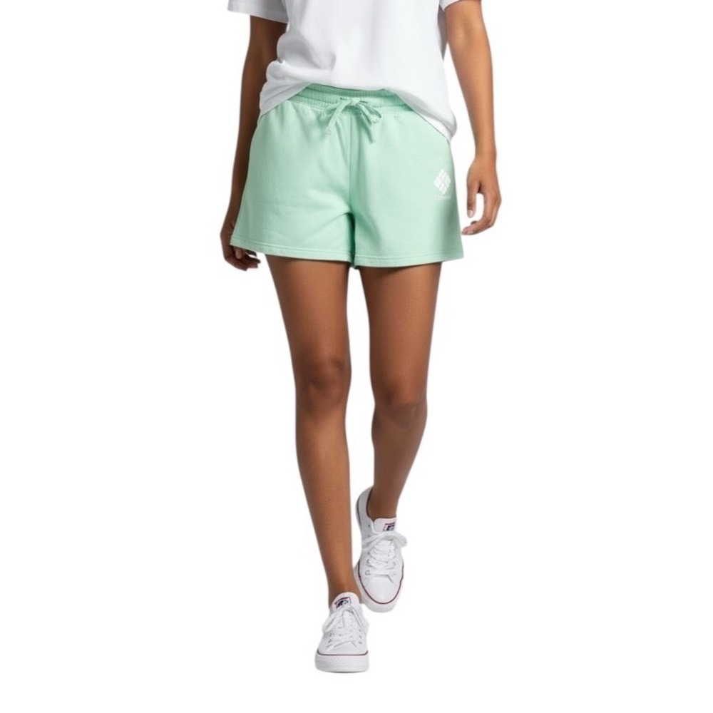 Columbia Womens Mint Green Logo Sweat Shorts AL4631 Size Large